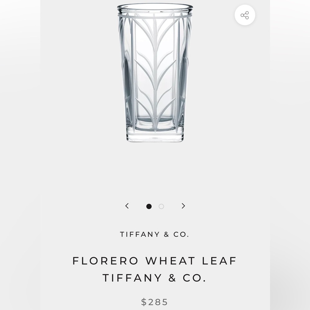 Tiffany & Co Wheat Leaf Vase